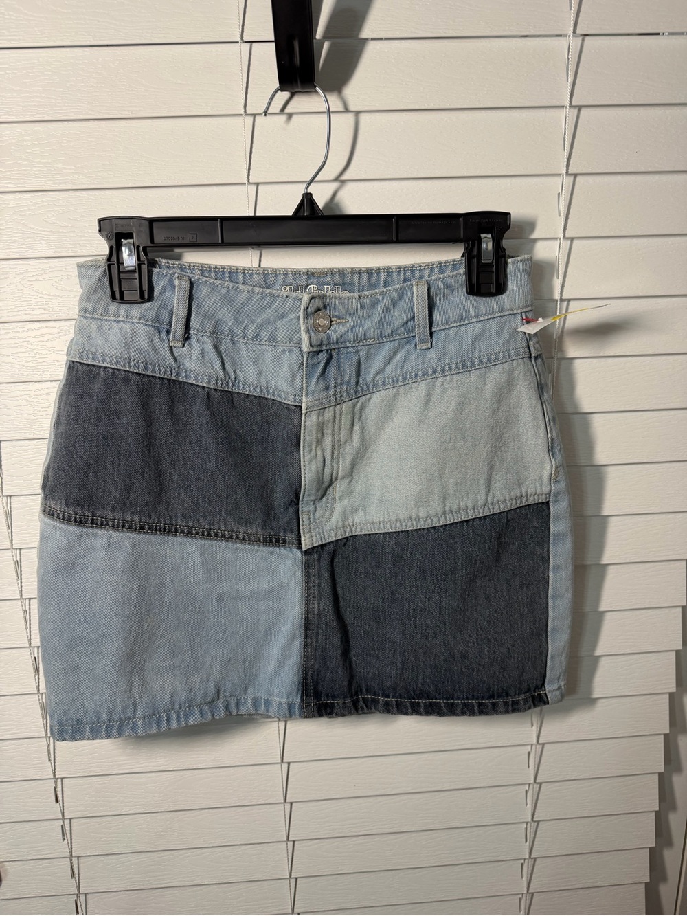 wild fable Light Blue Two-Tone Denim Mini Skirt